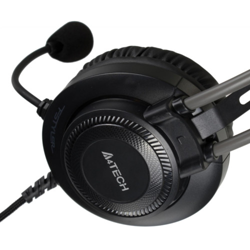 Наушники с микрофоном A4Tech Fstyler FH200U серый 2м накладные USB оголовье (FH200U GREY)