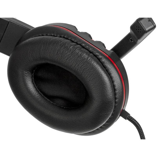 Наушники с микрофоном Oklick HS-L380G ABADDON черный/красный 1.8м мониторные оголовье (1100404)