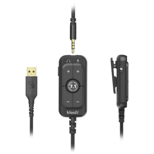 Наушники с микрофоном A4Tech Bloody M590i красный/черный 1м мониторные USB оголовье (M590I SPORTS RED)