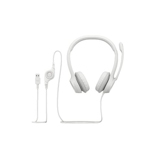 Гарнитура/ Headset Logitech H390  USB White