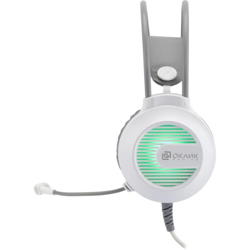 Наушники с микрофоном Oklick HS-L300G белый 2.2м мониторные оголовье (1796952)