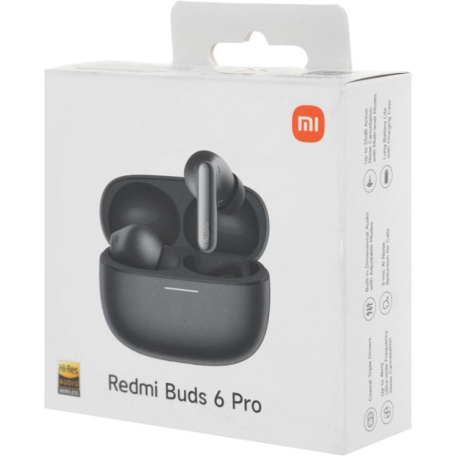 Гарнитура внутриканальные Xiaomi Redmi Buds 6 Pro черный беспроводные bluetooth в ушной раковине (BHR9307GL)