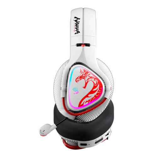 Наушники с микрофоном A4Tech Bloody MR720 белый/красный мониторные BT/Radio оголовье (MR720 NARAKA) Наушники с микрофоном A4Tech Bloody MR720 белый/красный мониторные BT/Radio оголовье (MR720 NARAKA)