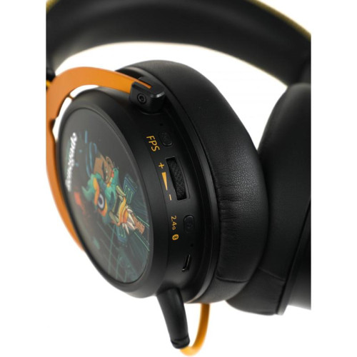 Наушники с микрофоном A4Tech Bloody MR595 Renegade черный/рисунок мониторные BT/Radio оголовье (MR595)