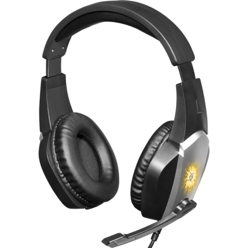 Defender Игровая гарнитура X-Skull черный+серый, провод 2.1 м Defender Игровая гарнитура X-Skull черный+серый, провод 2.1 м