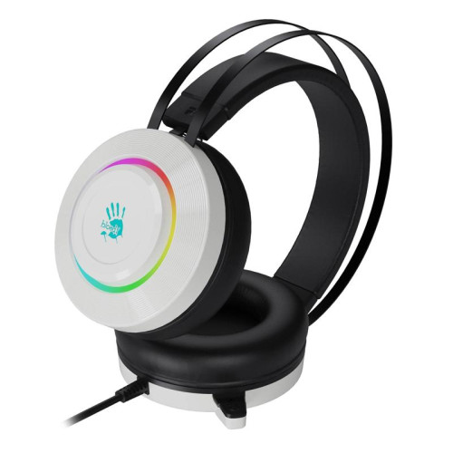 Наушники с микрофоном A4Tech Bloody G521 белый/черный 2.3м мониторные USB оголовье (G521 (WHITE))