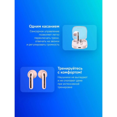 Гарнитура вкладыши Xiaomi Buds 6 Active M2344E1 розовый беспроводные bluetooth в ушной раковине (BHR8395GL)