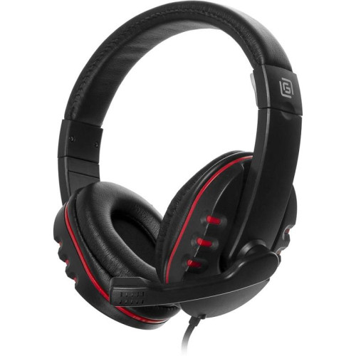 Наушники с микрофоном Oklick HS-L380G ABADDON черный/красный 1.8м мониторные оголовье (1100404)