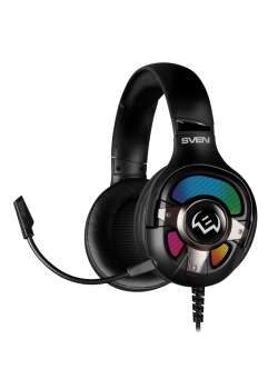 Игровые наушники с микрофоном SVEN AP-U1100MV, черный (USB, RGB, 7.1)