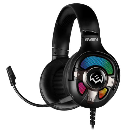 Игровые наушники с микрофоном SVEN AP-U1100MV, черный (USB, RGB, 7.1)