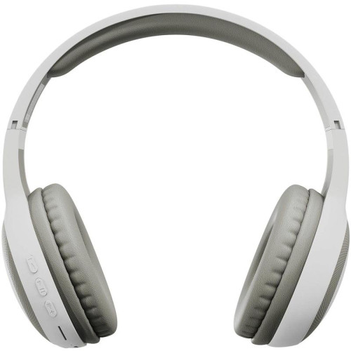 Гарнитура накладные Digma BT-15 белый/серый беспроводные bluetooth оголовье (BT-15W)