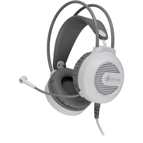 Наушники с микрофоном Oklick HS-L300G белый 2.2м мониторные оголовье (1796952)