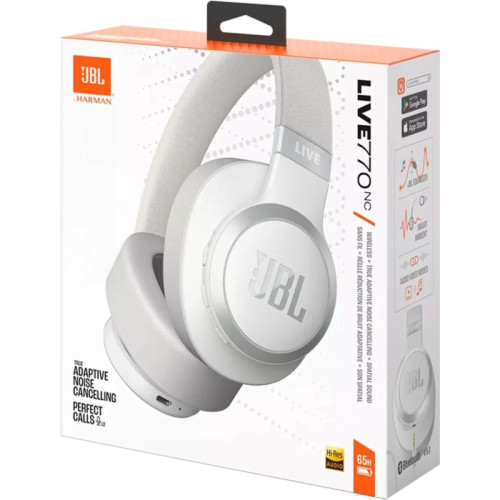 Гарнитура накладные JBL Live 770NC белый беспроводные bluetooth оголовье (JBLLIVE770NCWHT)