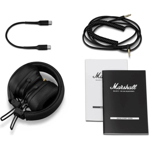 Гарнитура накладные Marshall Major V черный беспроводные bluetooth оголовье (MAJOR V BLACK)