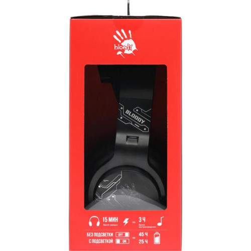 Наушники с микрофоном A4Tech Bloody GR370 черный мониторные BT/Radio/3.5mm оголовье (GR370)