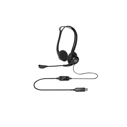 Гарнитура/ Headset Logitech PC 960 Stereo ( 20-20000Hz, mic, volume control, USB, 2.4m)