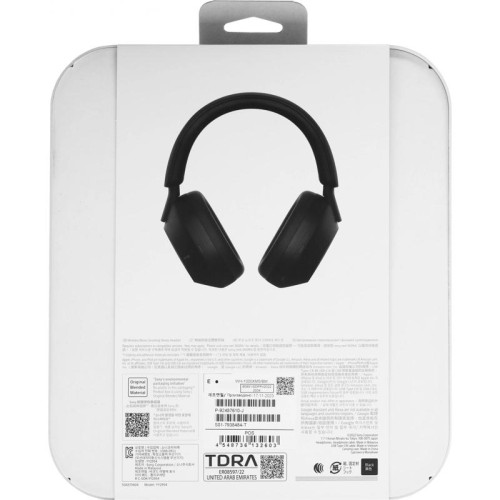 Гарнитура мониторные Sony WH-1000XM5 1.2м черный беспроводные bluetooth оголовье (WH-1000XM5/B)