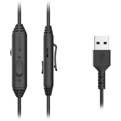 Наушники с микрофоном A4Tech Fstyler FH100U белый/черный 2м накладные USB оголовье (FH100U (PANDA))