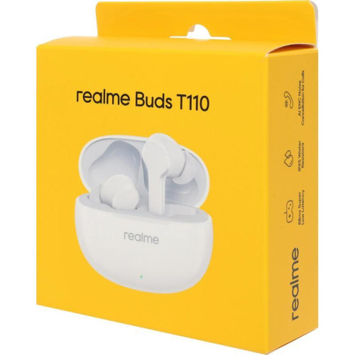 Гарнитура внутриканальные Realme Buds T110 белый беспроводные bluetooth в ушной раковине (631206000038)