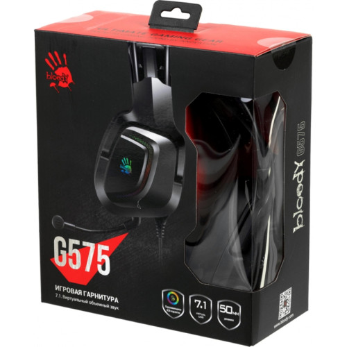 Наушники с микрофоном A4Tech Bloody G575 черный 2м мониторные USB оголовье (G575 USB/ BLACK) Наушники с микрофоном A4Tech Bloody G575 черный 2м мониторные USB оголовье (G575 USB/ BLACK)