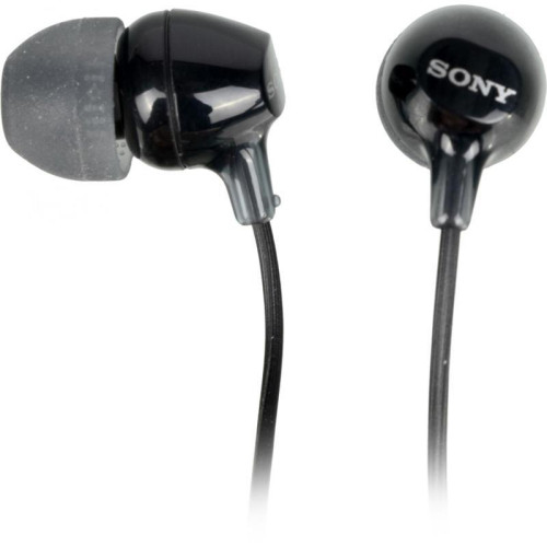 Гарнитура внутриканальные Sony MDR-EX15AP 1.2м черный проводные в ушной раковине