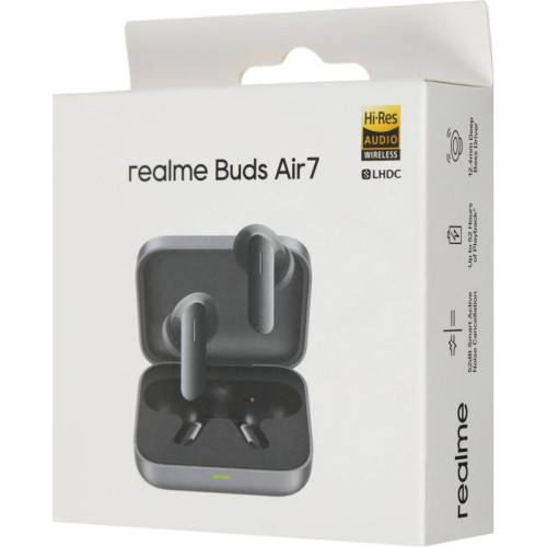 Гарнитура внутриканальные Realme Air 7 т.серый беспроводные bluetooth в ушной раковине (6941764465732)