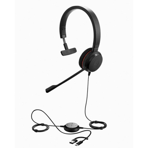 Наушники с микрофоном Jabra Evolve 20 черный накладные USB оголовье (4993-823-169)