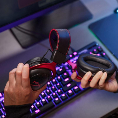 Наушники с микрофоном HyperX Cloud II (CL002) черный/красный мониторные Radio оголовье (4P5K4AA) Наушники с микрофоном HyperX Cloud II (CL002) черный/красный мониторные Radio оголовье (4P5K4AA)