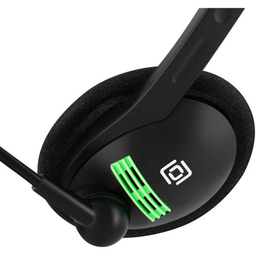 Наушники с микрофоном Оклик HS-M100 черный 1.8м накладные оголовье (1532004)