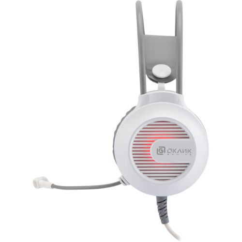 Наушники с микрофоном Oklick HS-L300G белый 2.2м мониторные оголовье (1796952)