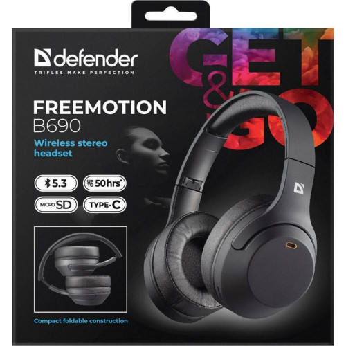 Гарнитура DEFENDER FREEMOTION B690 BLACK 63690