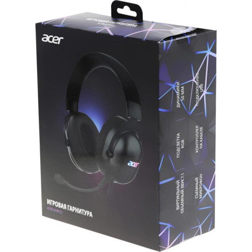 Наушники с микрофоном Acer AHW122 черный 2.1м мониторные USB оголовье (ZL.HDSCC.01U)