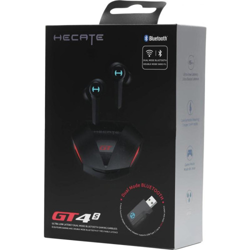 Наушники с микрофоном Edifier GT4 S черный вкладыши BT/Radio в ушной раковине