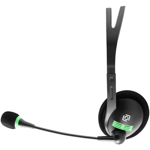 Наушники с микрофоном Оклик HS-M100 черный 1.8м накладные оголовье (1532004)