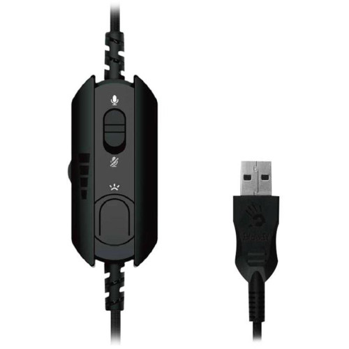 Наушники с микрофоном A4Tech Bloody G570 черный/серый 2м мониторные USB оголовье (G570 (BLACK+GREY) USB)