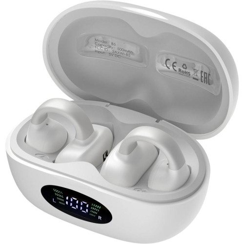 Гарнитура вкладыши A4Tech Biosong B5 TWS белый беспроводные bluetooth клипса (B5)