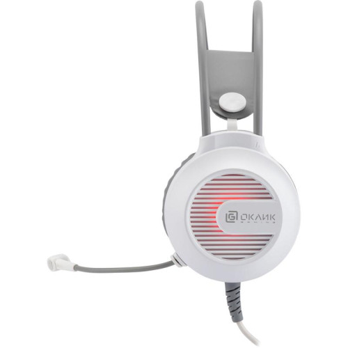Наушники с микрофоном Oklick HS-L300G белый 2.2м мониторные оголовье (1796952)