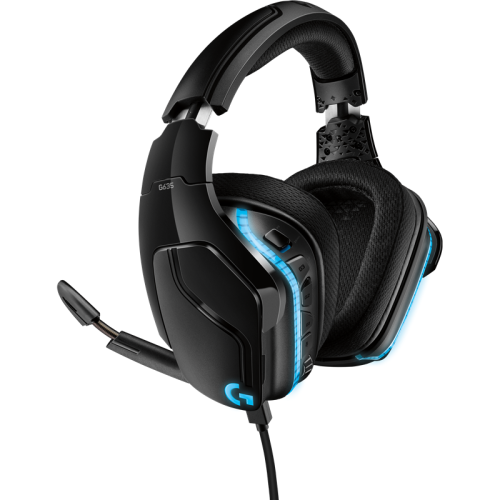 Наушники с микрофоном Logitech G635 Lightsync черный 2.8м накладные оголовье (981-000750)