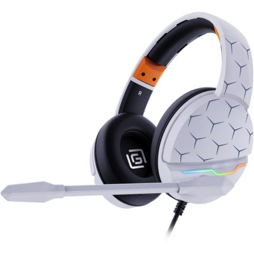 Наушники с микрофоном Oklick HS-L710G белый/черный 2м мониторные оголовье (1978693)