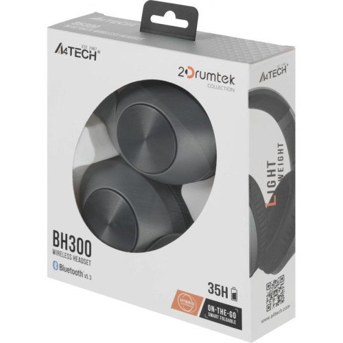 Наушники мониторные A4Tech 2Drumtek BH300 1м черный беспроводные bluetooth оголовье (BH300 ASH GREY) Наушники мониторные A4Tech 2Drumtek BH300 1м черный беспроводные bluetooth оголовье (BH300 ASH GREY)