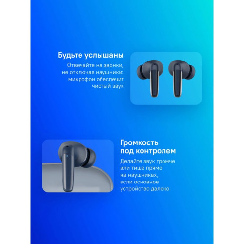 Гарнитура Tecno Buds 4 BD04 т.ночь беспроводные bluetooth в ушной раковине (BD04 MIDNIGHT BLUE)