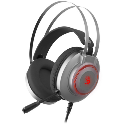 Наушники с микрофоном A4Tech Bloody J200S серый 2м мониторные USB оголовье (J200S)