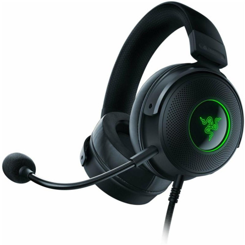 Наушники с микрофоном Razer Kraken V3 HyperSense черный 2м мониторные оголовье (RZ04-03770100-R3M1)