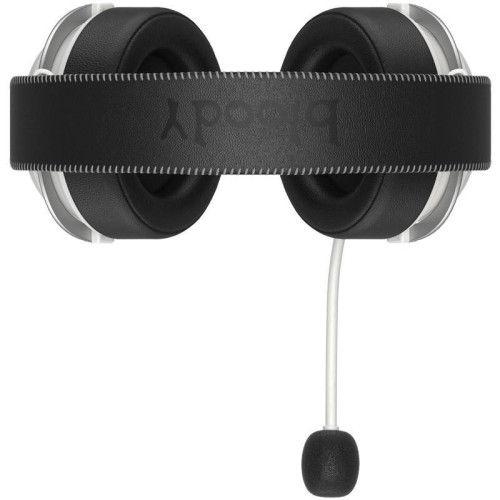 Наушники с микрофоном A4Tech Bloody MR590 Sports белый/черный 1.5м мониторные BT/Radio/3.5mm оголовье (MR590+ WIRED/SPORT WHITE)