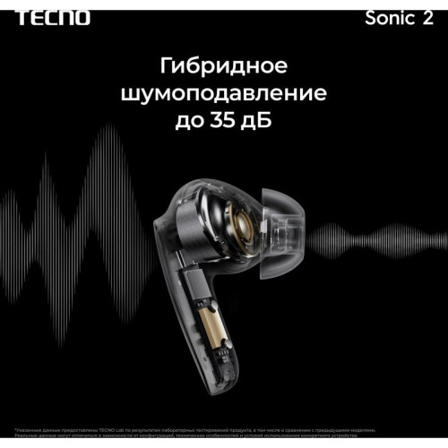 Гарнитура Tecno Sonic 2 SC02 белый беспроводные bluetooth в ушной раковине (SC02 WHITE)