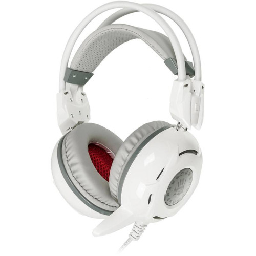 Наушники с микрофоном A4Tech Bloody G300 белый/серый 1.8м мониторные оголовье (G300 WHITE+GREY)