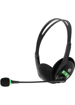 Наушники с микрофоном Оклик HS-M100 черный 1.8м накладные оголовье (1532004)