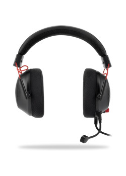 Наушники с микрофоном Oklick HS-L305G черный/красный 2м мониторные оголовье (2060511)
