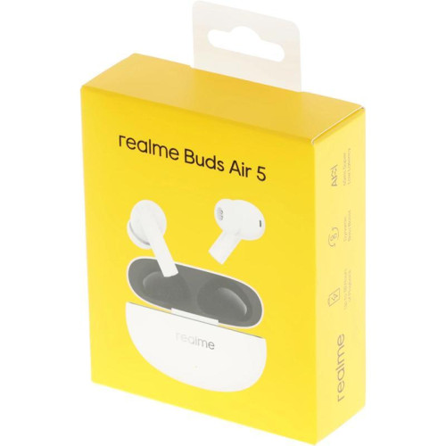 Наушники внутриканальные Realme Buds Air 5 RMA2301 белый беспроводные bluetooth в ушной раковине (631215000027)