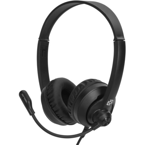 Наушники с микрофоном Оклик HS-M500 черный 1.8м накладные оголовье (1900379)